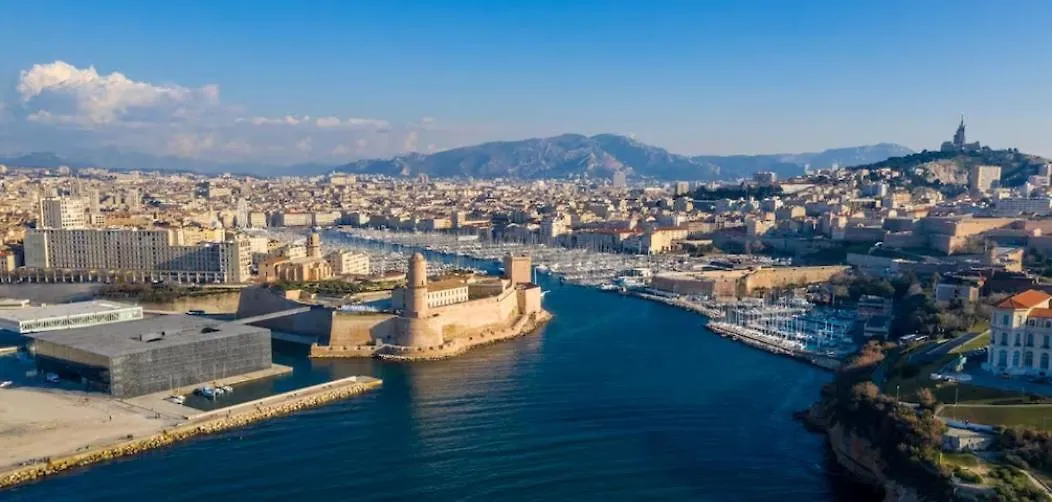 Vue Mer Le Panoramique Vieux-Port De Marseilles Frankrijk